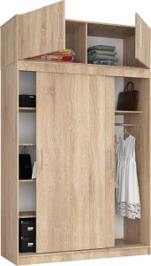 Fabryka Mebli Akord SZAFA PRZESUWNA Z NADSTAWKĄ 150cm CLP SONOMA MONO 2