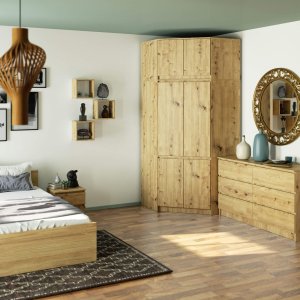 Fabryka Mebli Akord SZAFA NAROŻNA Z NADSTAWKĄ S100 DĄB ARTISAN 4