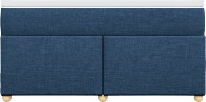 vidaXL Łóżko kontynentalne z materacem, niebieskie, tkanina 140x190 cm 4