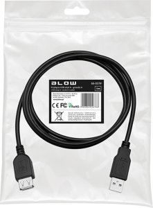 Kabel USB Blow USB-A - USB-A 1 m Czarny 2