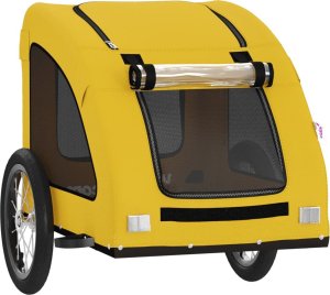 vidaXL vidaXL Przyczepka rowerowa dla zwierząt, tkanina Oxford i żelazo 5