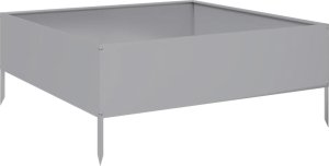 vidaXL vidaXL Podwyższona donica, 100x100x25 cm, stal galwanizowana 2