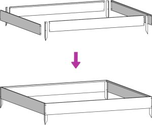 vidaXL vidaXL Podwyższona donica, 100x100x25 cm, stal galwanizowana 8