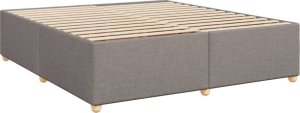 vidaXL vidaXL Łóżko kontynentalne z materacem, taupe, tkanina, 180x200 cm 9