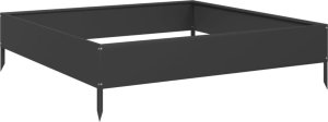vidaXL vidaXL Podwyższona donica, czarna, 100x100x26 cm, stal 2