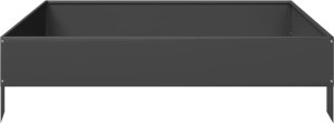 vidaXL vidaXL Podwyższona donica, czarna, 100x100x26 cm, stal 4