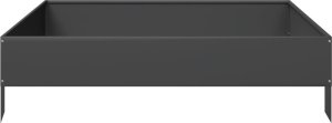 vidaXL vidaXL Podwyższona donica, czarna, 100x100x26 cm, stal 5
