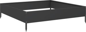 vidaXL vidaXL Podwyższona donica, czarna, 100x100x26 cm, stal 6