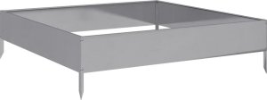 vidaXL Podwyższona donica 100x100x26 cm galwanizowana stal 2