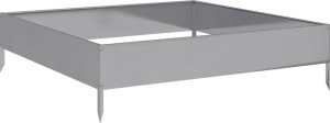 vidaXL Podwyższona donica 100x100x26 cm galwanizowana stal 6