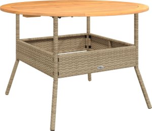 vidaXL 2-cz. zestaw mebli ogrodowych z poduszkami, beżowy, polirattan 4