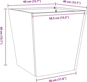 vidaXL Donica ogrodowa, 40x40x40 cm, galwanizowana stal 10