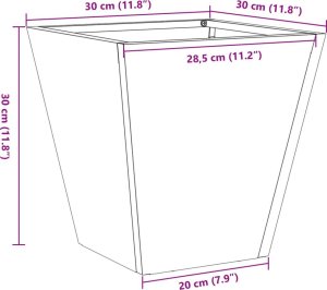 vidaXL Donica ogrodowa, 30x30x30 cm, stal ocynkowana 10