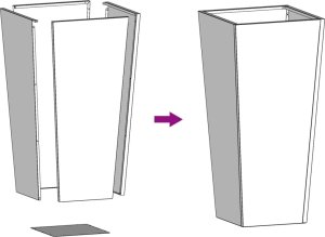 vidaXL vidaXL Donice ogrodowe, 2 szt., białe, 35x35x75 cm, stalowe 10
