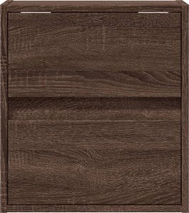 vidaXL vidaXL Ścienna szafka TV z LED, brązowy dąb, 41x31x45 cm 6