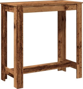 vidaXL Stolik barowy, stare drewno, 102x50x103,5 cm 6