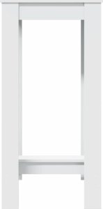 vidaXL vidaXL Stolik barowy, biały, 51x50x103,5 cm, materiał drewnopochodny 4
