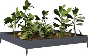 vidaXL vidaXL Podwyższona donica, antracytowa, 100x100x18,5 cm, stal 3