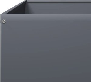 vidaXL vidaXL Podwyższona donica, antracytowa, 100x100x18,5 cm, stal 7