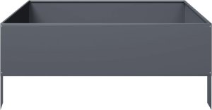 vidaXL vidaXL Podwyższona donica, antracytowa, 100x100x25 cm, stal 4