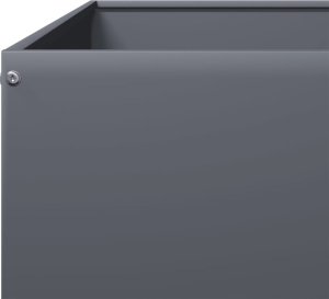 vidaXL vidaXL Podwyższona donica, antracytowa, 100x100x25 cm, stal 7