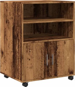 vidaXL vidaXL Szafka na kółkach, stare drewno, 60x48x81 cm 2
