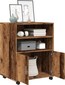 vidaXL vidaXL Szafka na kółkach, stare drewno, 60x48x81 cm 3