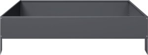 vidaXL vidaXL Podwyższona donica, antracyt, 100x100x26 cm, stal 4