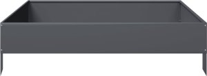 vidaXL vidaXL Podwyższona donica, antracyt, 100x100x26 cm, stal 5