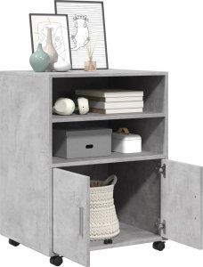 vidaXL vidaXL Szafka na kółkach, szarość betonu, 60x48x81 cm 3