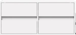 vidaXL vidaXL Ścienna szafka TV z LED, biała, 100x31x45 cm 6