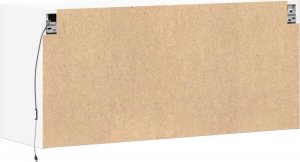 vidaXL vidaXL Ścienna szafka TV z LED, biała, 100x31x45 cm 8