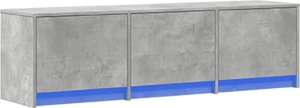 vidaXL vidaXL Szafka TV z LED, szarość betonu, 140x34x40 cm 3
