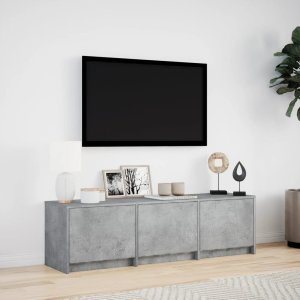 vidaXL vidaXL Szafka TV z LED, szarość betonu, 140x34x40 cm 4