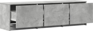 vidaXL vidaXL Szafka TV z LED, szarość betonu, 140x34x40 cm 9