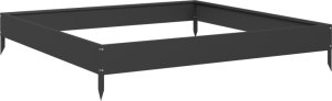 vidaXL vidaXL Podwyższona donica, czarna, 100x100x18,5 cm, stal 2