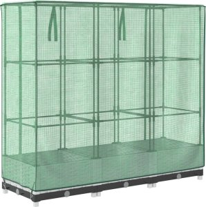 vidaXL vidaXL Podwyższona donica ze szklarnią, wygląd rattanu, 120x40x123 cm 6