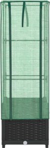 vidaXL vidaXL Podwyższona donica ze szklarnią, wygląd rattanu, 40x40x139 cm 4