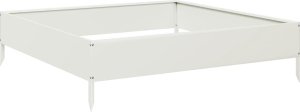 vidaXL vidaXL Podwyższona donica, biała, 100x100x26 cm, stal 6