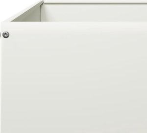 vidaXL vidaXL Podwyższona donica, biała, 100x100x26 cm, stal 7