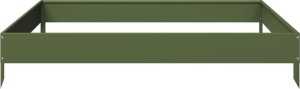 vidaXL vidaXL Podwyższona donica, oliwkowa, 100x100x18,5 cm, stal 5