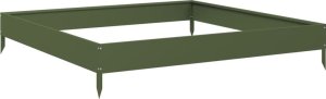 vidaXL vidaXL Podwyższona donica, oliwkowa, 100x100x18,5 cm, stal 6