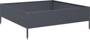 vidaXL vidaXL Podwyższona donica, antracytowa, 100x100x33,5 cm, stal 2
