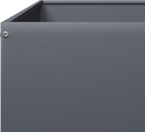 vidaXL vidaXL Podwyższona donica, antracytowa, 100x100x33,5 cm, stal 7