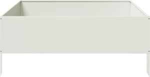 vidaXL vidaXL Podwyższona donica, biała, 100x100x25 cm, stal 5