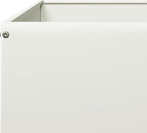 vidaXL vidaXL Podwyższona donica, biała, 100x100x25 cm, stal 7