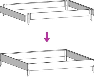 vidaXL vidaXL Podwyższona donica, biała, 100x100x25 cm, stal 8