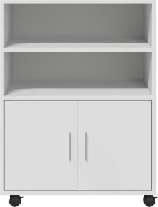 vidaXL Szafka na kółkach, biała, 60x48x81 cm 4