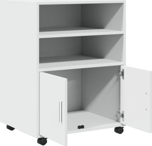 vidaXL Szafka na kółkach, biała, 60x48x81 cm 7