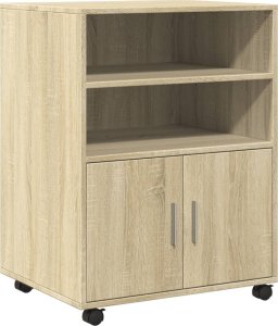 vidaXL vidaXL Szafka na kółkach, dąb sonoma, 60x48x81 cm 2